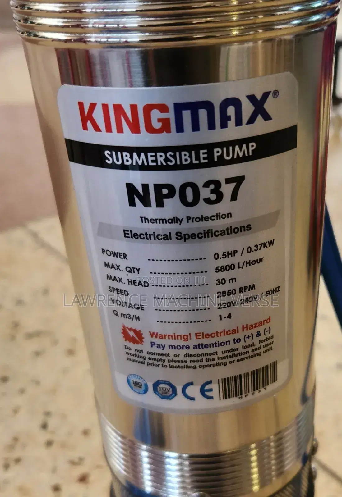 Submersible Water Pump With Control Box 30m
