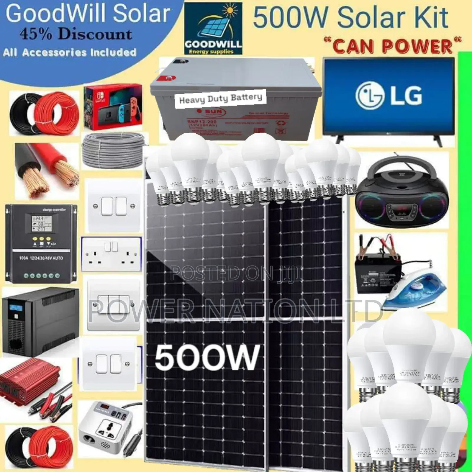 500w Solar Kit (500w Commercial Solar Energy System Full Kit