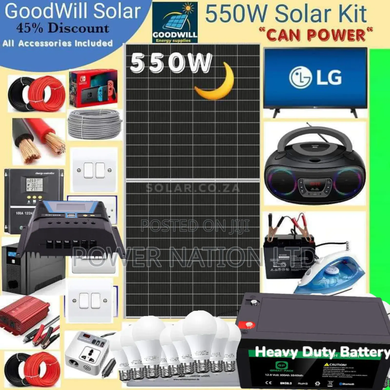 550w Solar Kit (550w Commercial Solar Energy System Full Kit