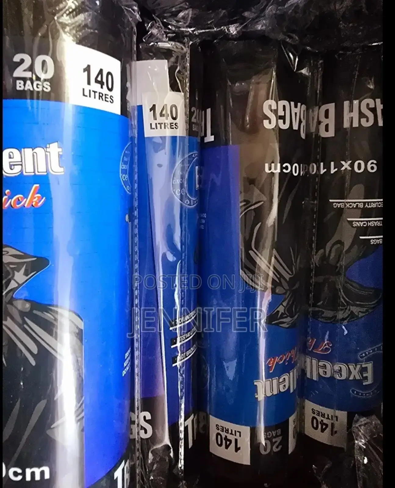 140 Litres Excellent Thick Black Trash Bag