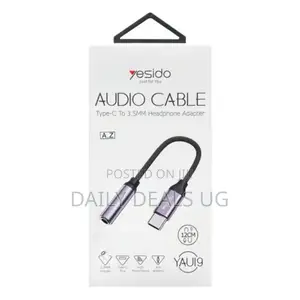 Yesido Yau19 Cable Usb Type-C to 3.5mm Aux Port Black