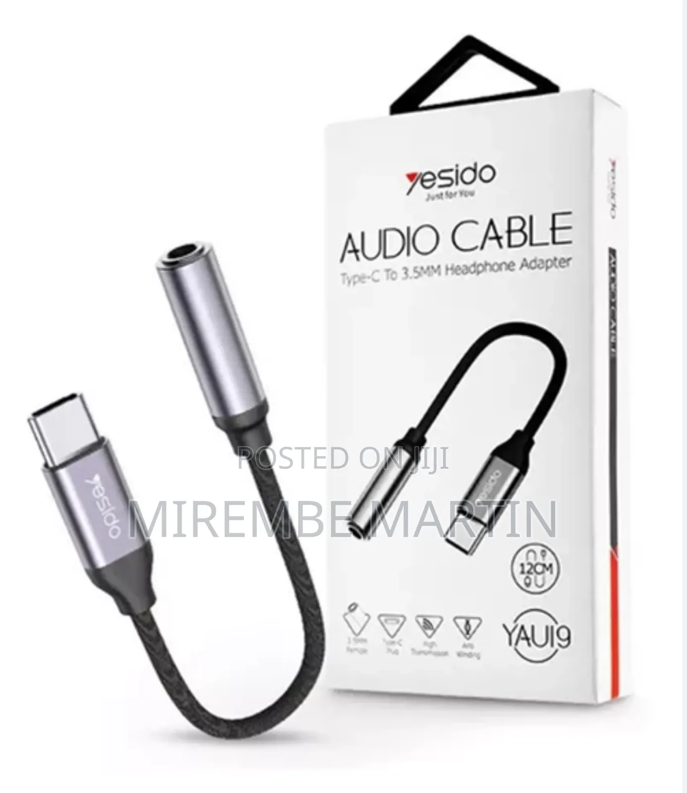 Yesido Yau19 Type C to Jack Adapter Usb C to Aux Audio