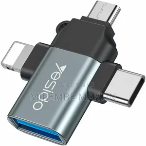 Gs15 3 in 1 Usb to Micro +Lightning + Type-C Otg Converter