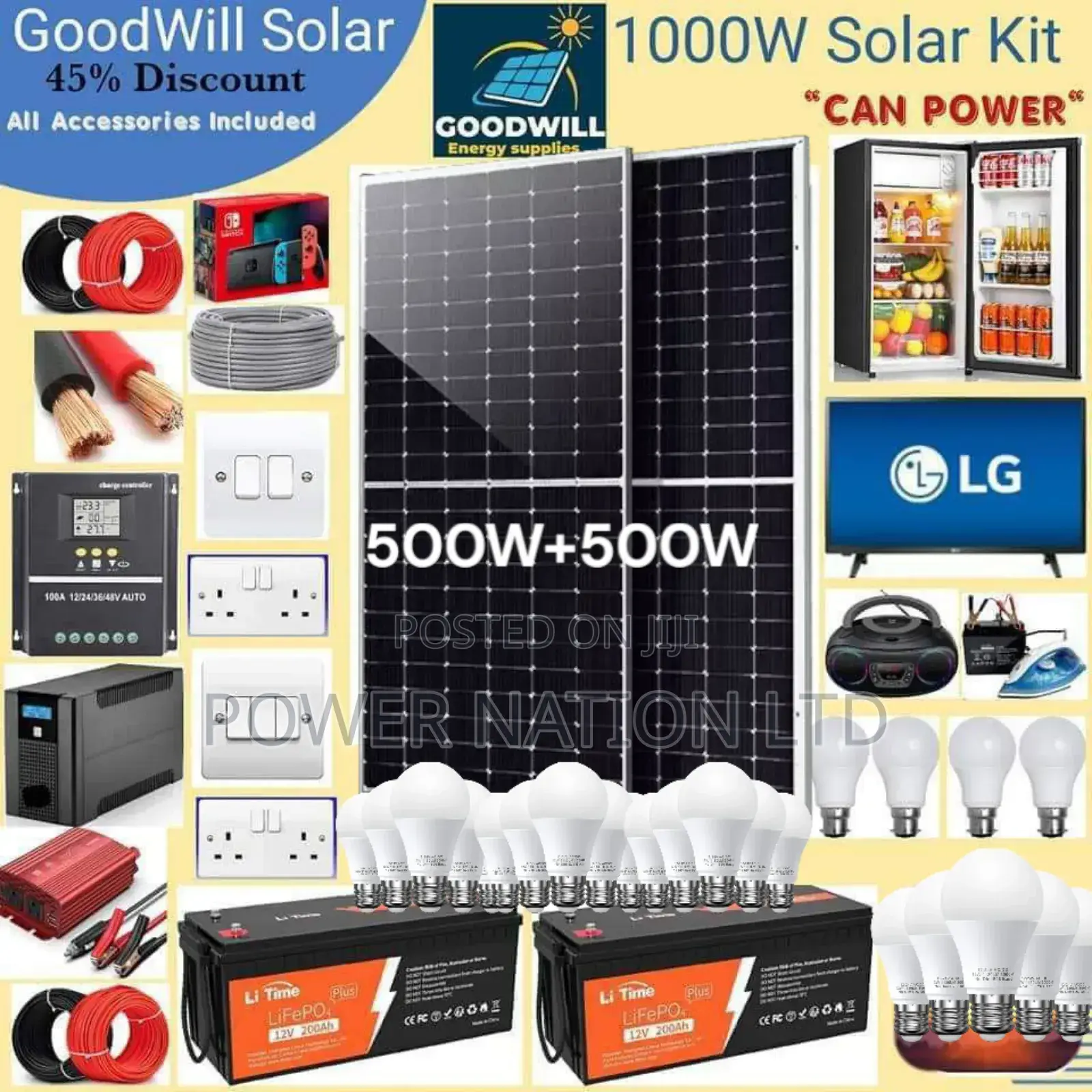 1000w Solar Kit (1000w Commercial Solar Energy System Kit
