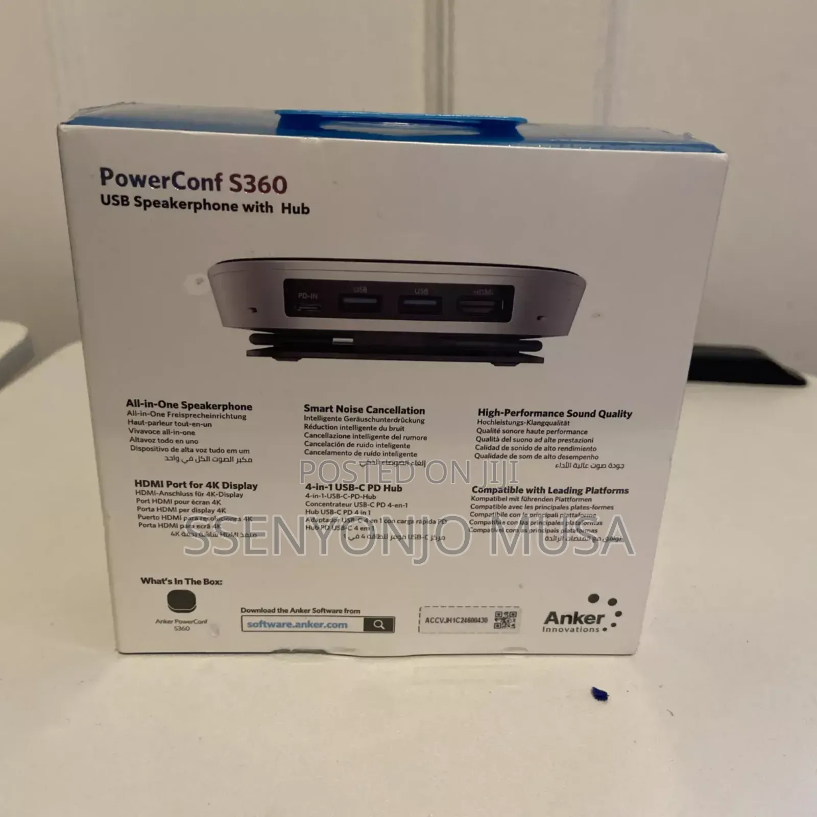 Anker Powerconf S330 Usb Conference Speaker-Smart Voice 360°
