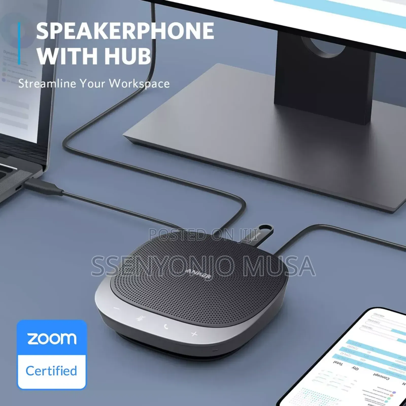 Anker Powerconf S330 Usb Conference Speaker-Smart Voice 360°