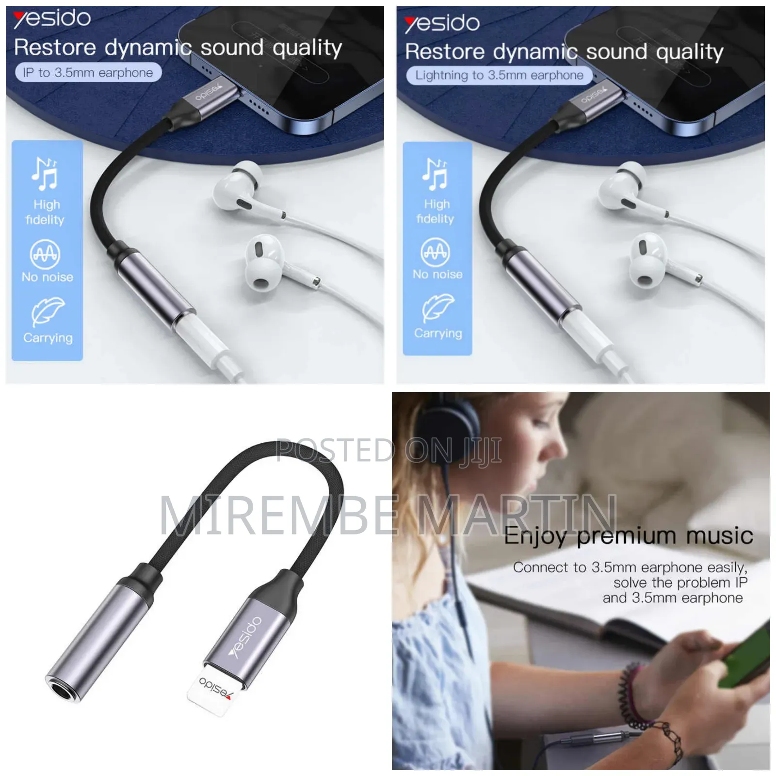 Yau21 High Fidelity No Noise Premium Sound Audio Cable