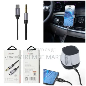 Yesido Aux Adapter Type-C to 3.5mm Audio Cable Black Yau20