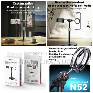 Yesido C297 Magnetic Dual-Purpose Desktop Live Phone Stand
