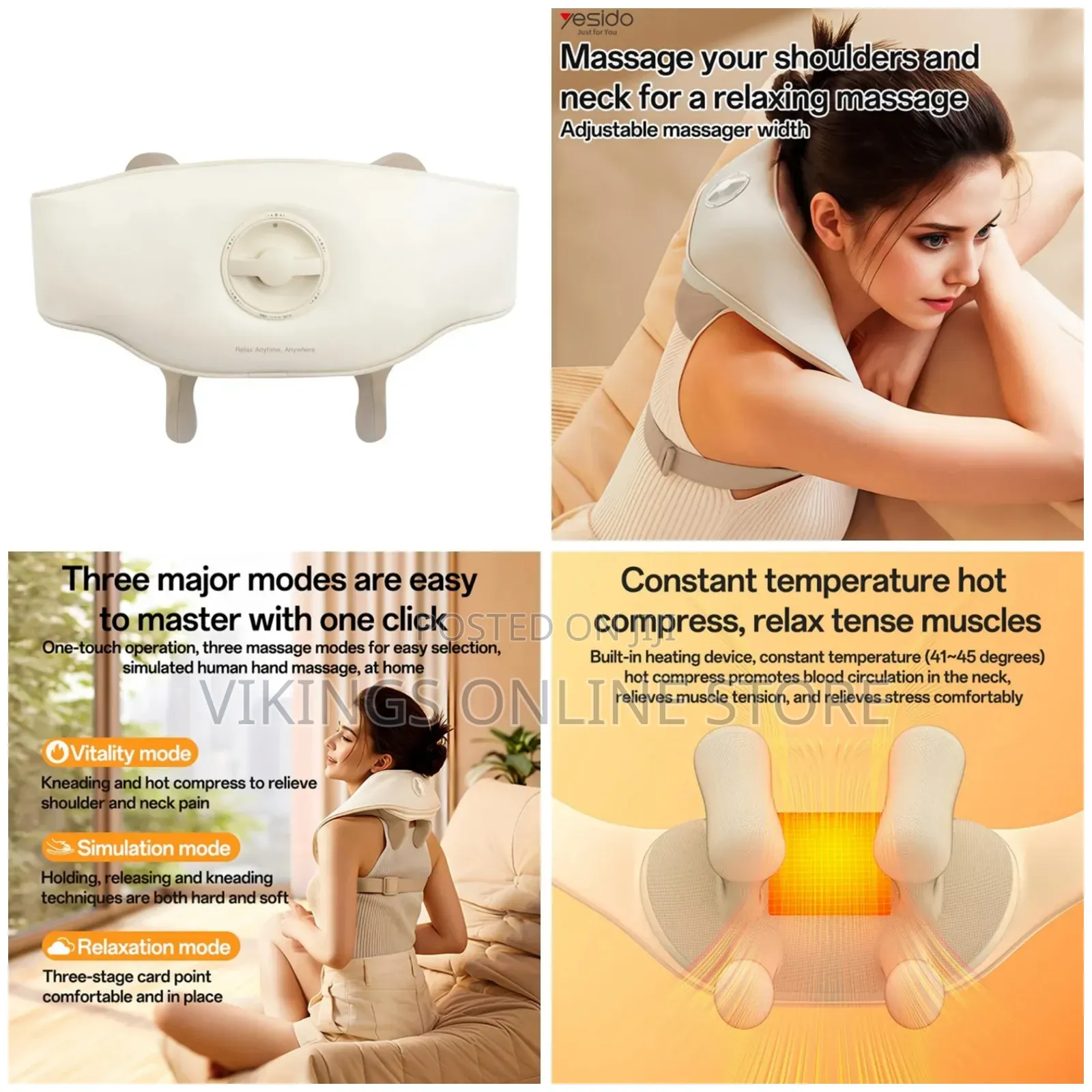 Yesido Neck Shoulder Massager 3 Modes and Heat Therapy