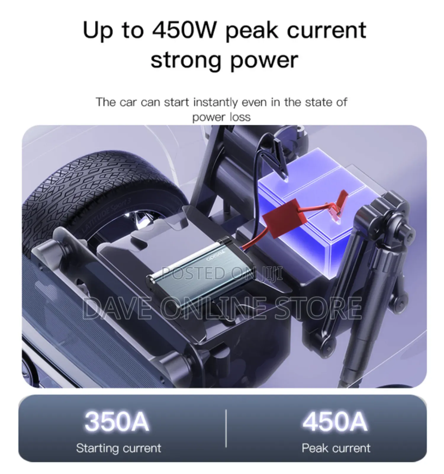 Yesido Aluminum Alloy Car Jump Starter10000mah Power Bank