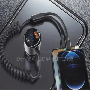 Yesido Y58 60w Super Fast Car Charger,Usb-C/Lightning Cable