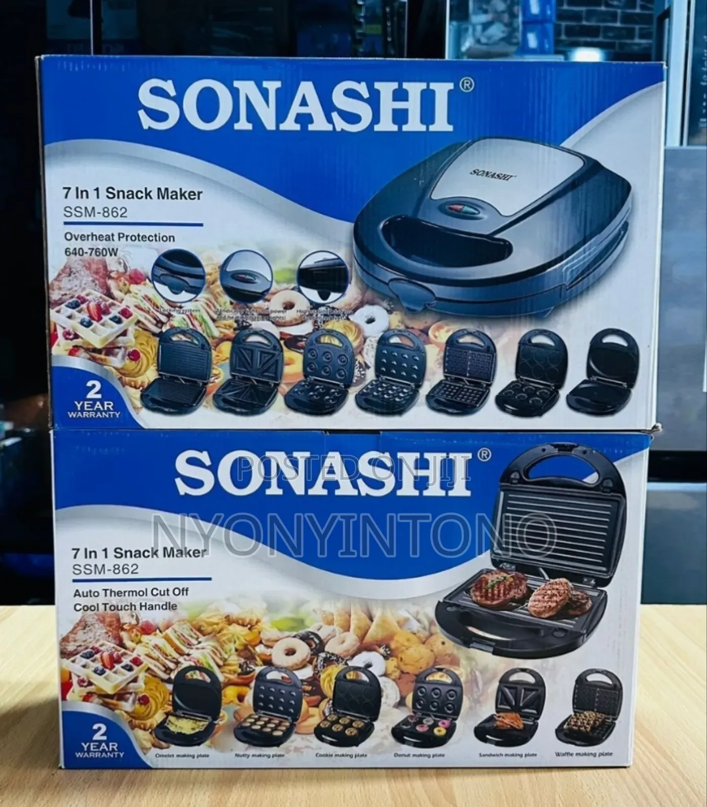 Sonashi 7 in 1 Stainless Steel Snackmaker With 2yr Warranty