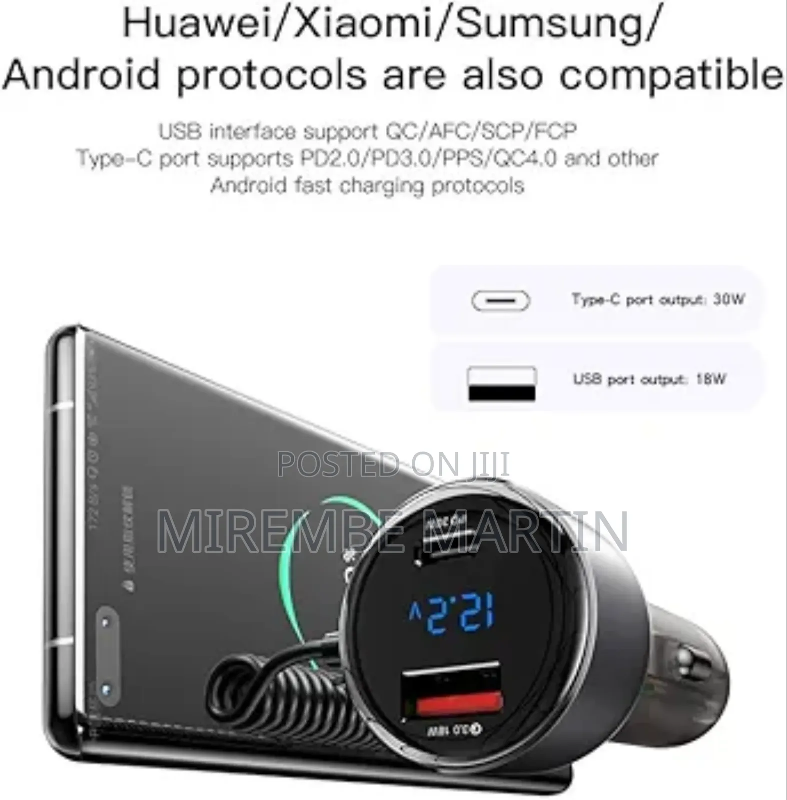 60w Super Fast Car Charger - Zinc Alloy Car Charging Adapter