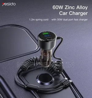 60w Super Fast Car Charger - Zinc Alloy Car Charging Adapter