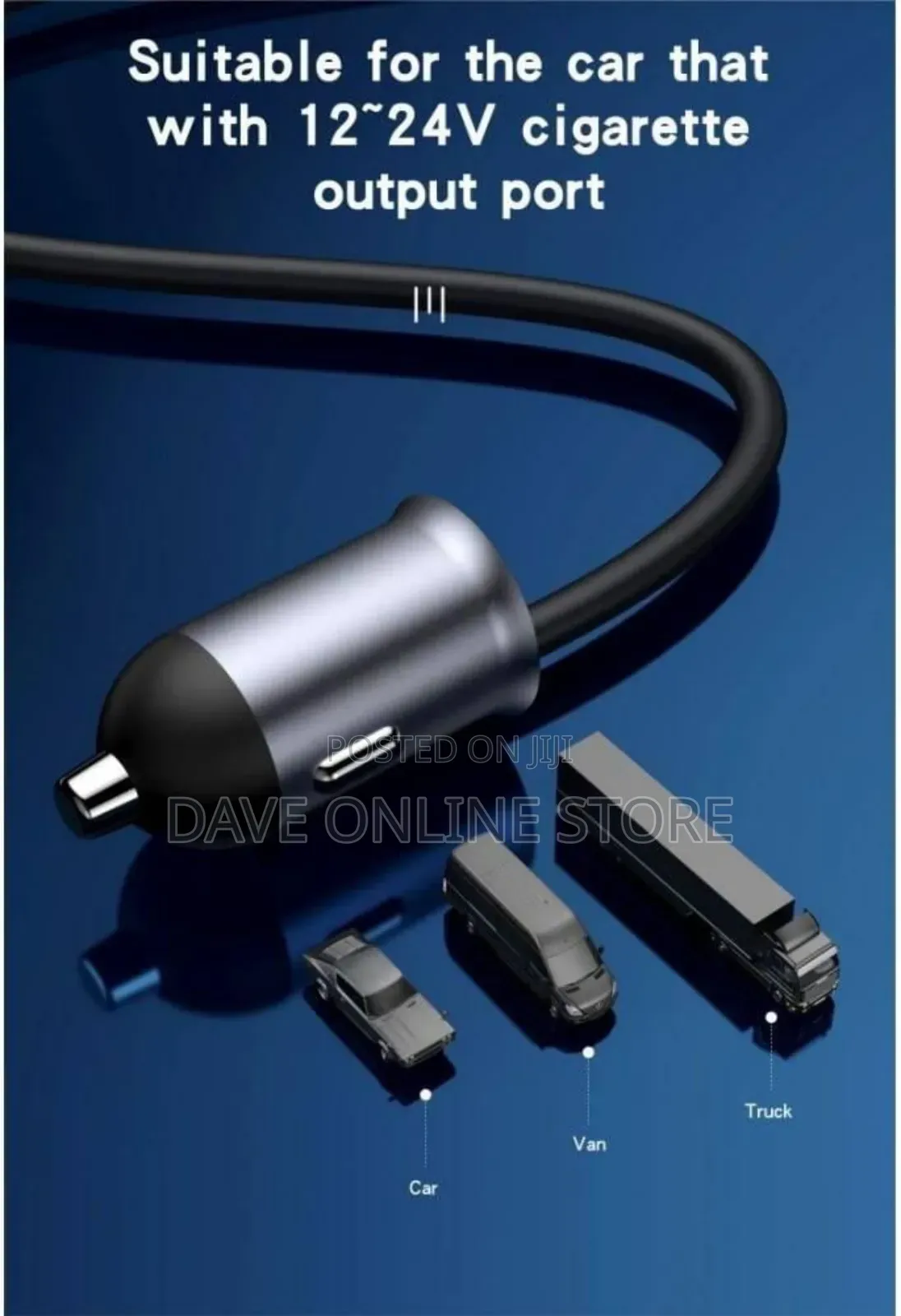 Quick Car Charger, 97 Watt, 1.5 Meter, Yesido Y53