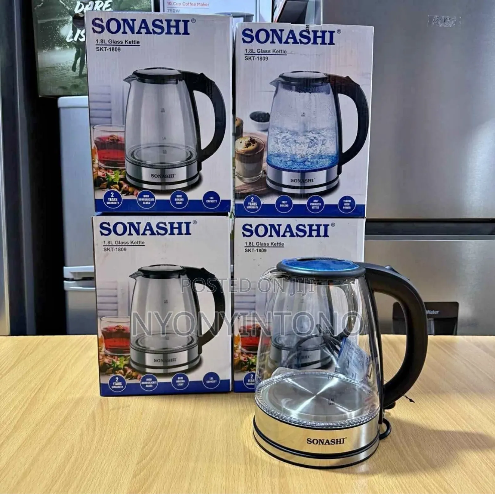 Sonashi Automatic Glass Water Kettle With 2yrs Warranty