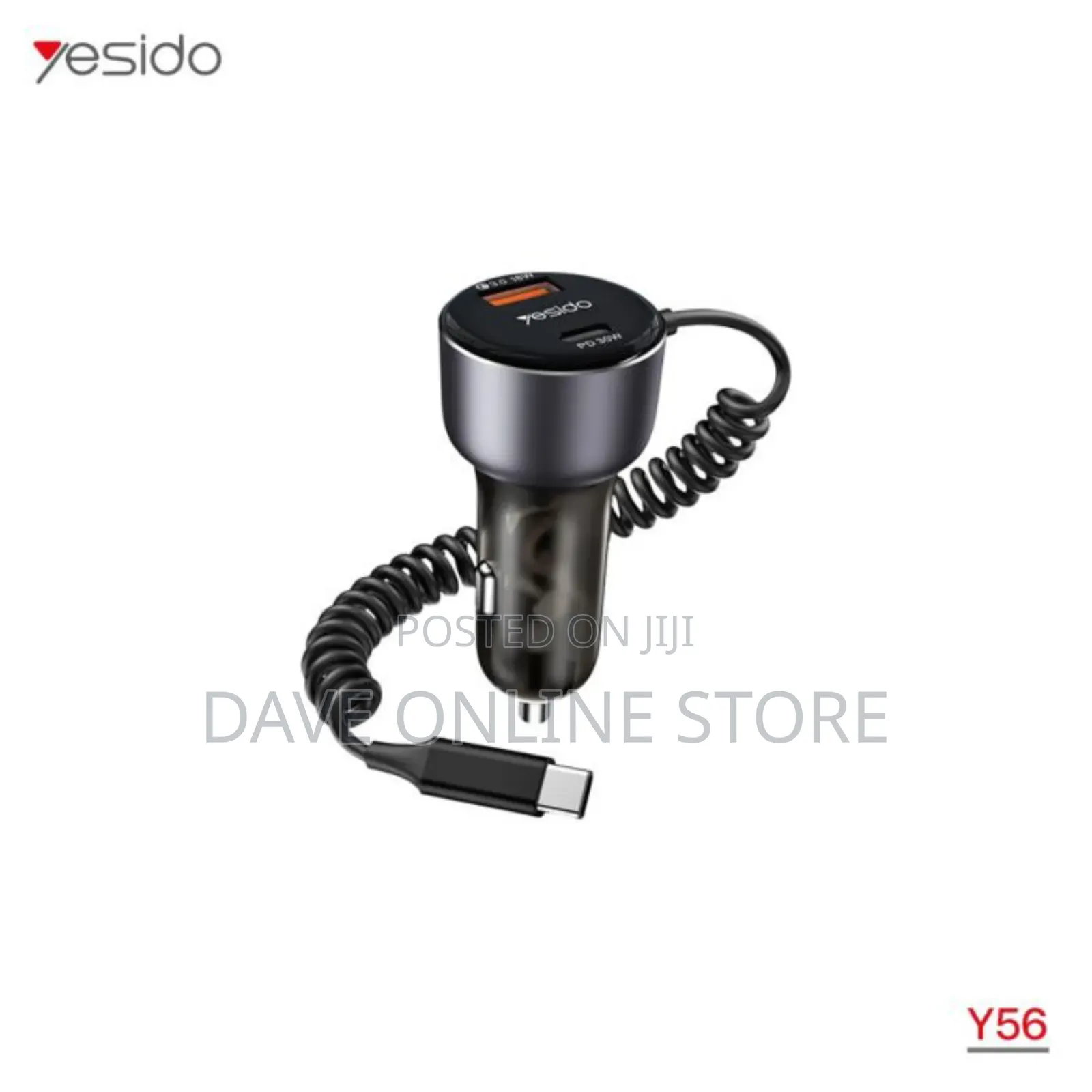 Yesido Y56 60w Pd Spring Car Charger