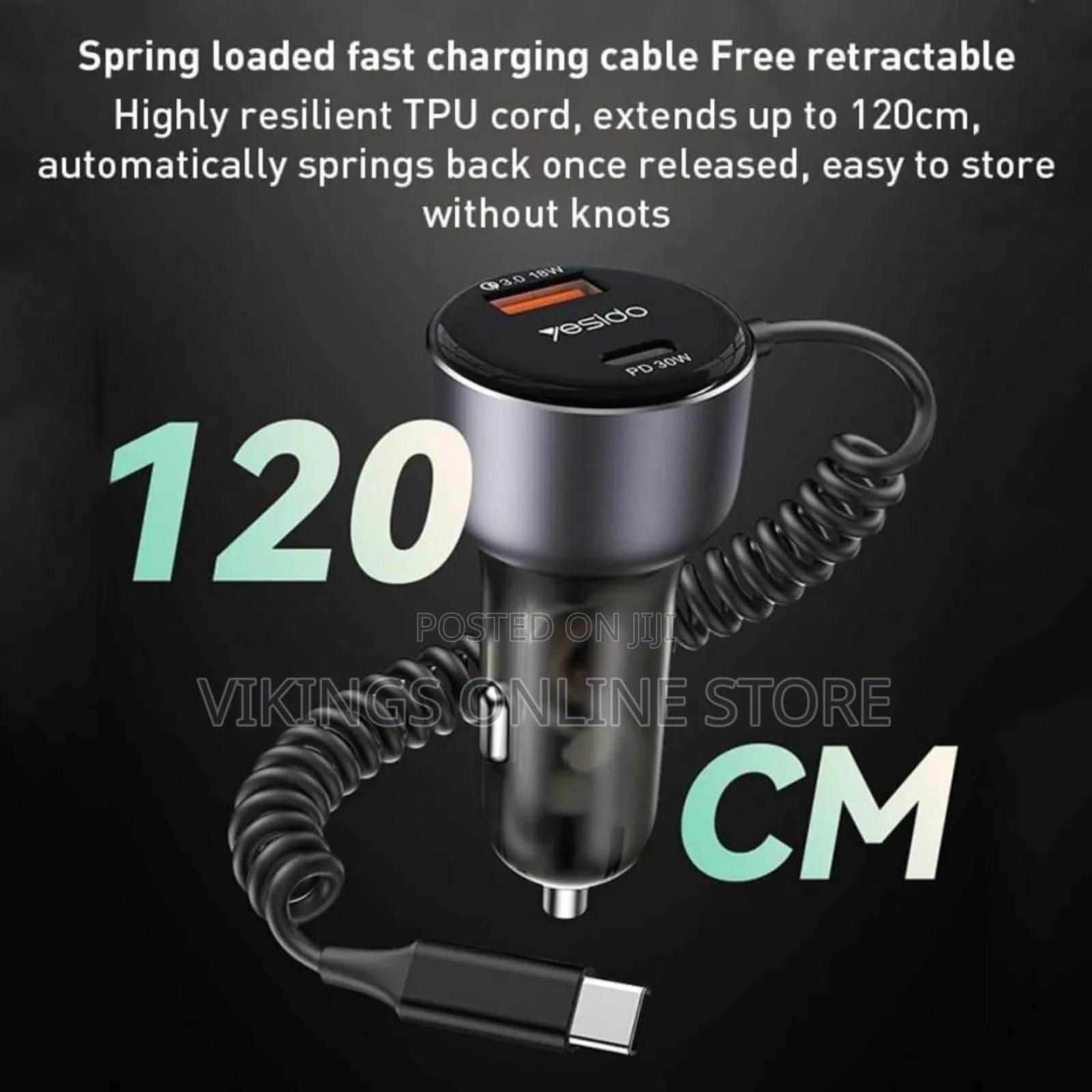 Yesido Y56 60w Qc3.0 Usb + Type-C Pd Phone Adapter