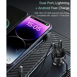 Y56 60w Fast Charging Car Charger | Built-in Type-C Adapter