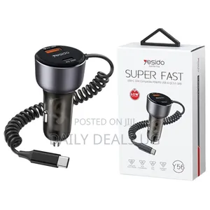 Yesido Y56 Pd 60w Type-C, Qc3.0 18w Us-a Car Charger