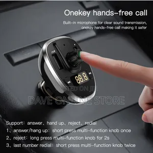 Y39 Fm Bluetooth Transmitter Music Player Car Charger