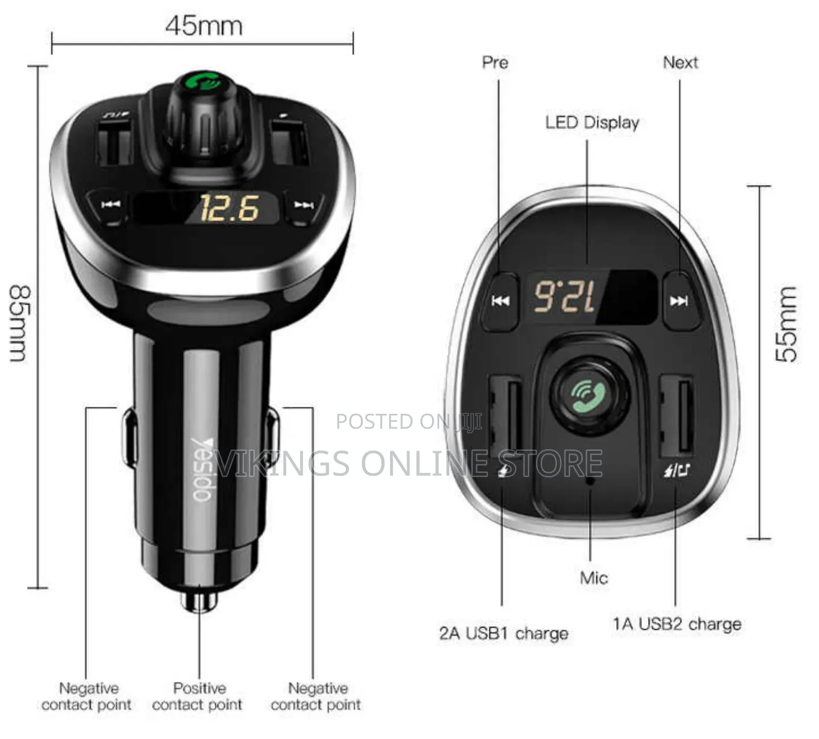 Y39 Mp3 Player Fm Transmitter Usb Disk Mp3 Fm Car Charger