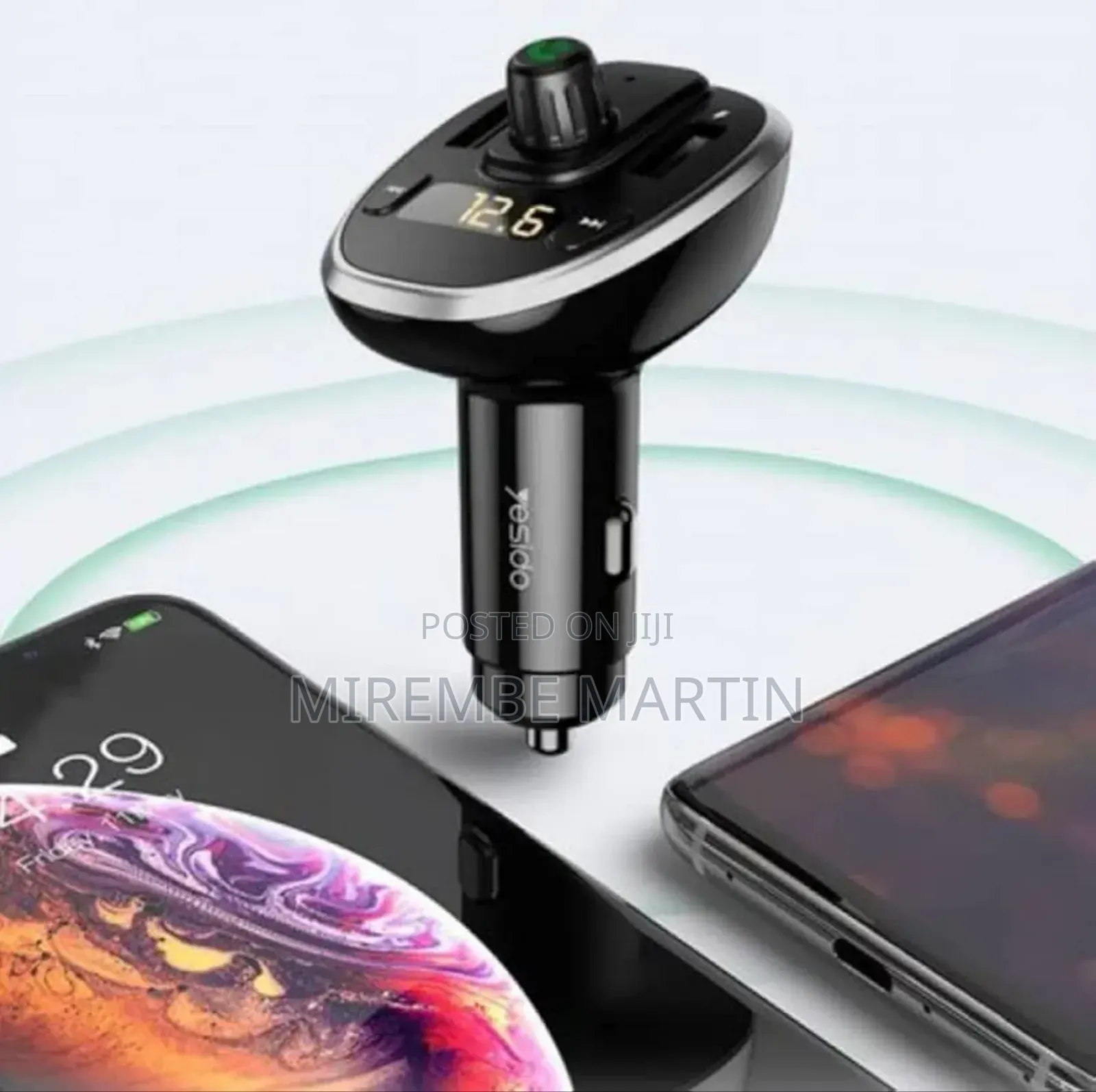 Premium Car Charger With Fm Transmitter Yesido Y39