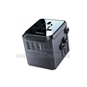 Yesido Mc10 Universal Travel Adapter 3 Usb + 1 Usb-C Port