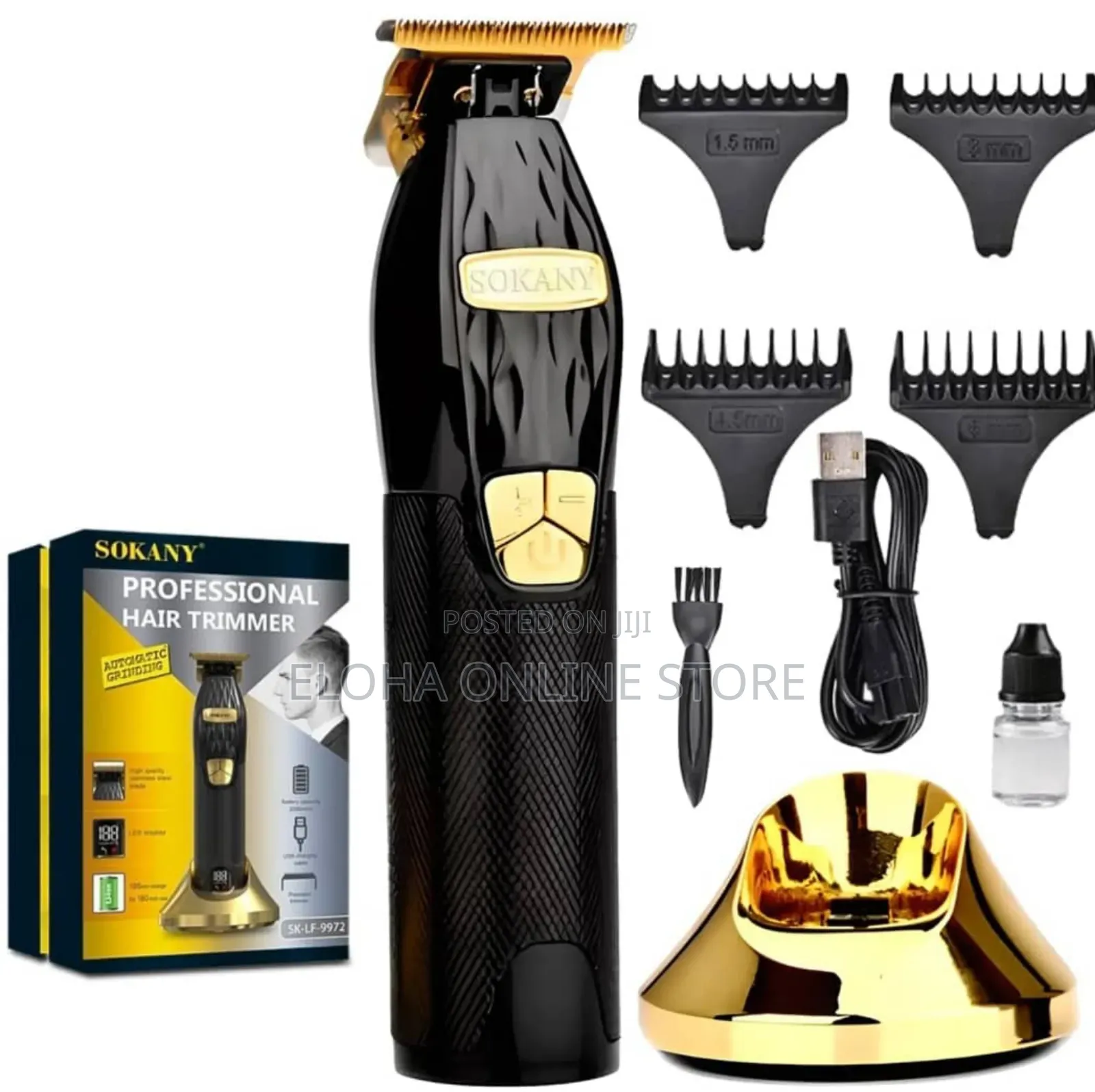 Sokany Professional Hair Shaver Clipper, Stainless Steel