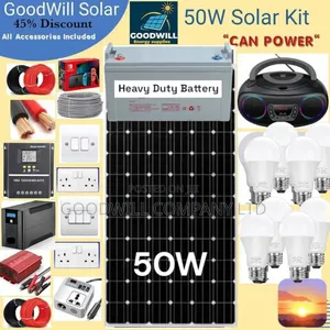 50w Solar Kit (50w Commercial Solar Energy System Full Kit)