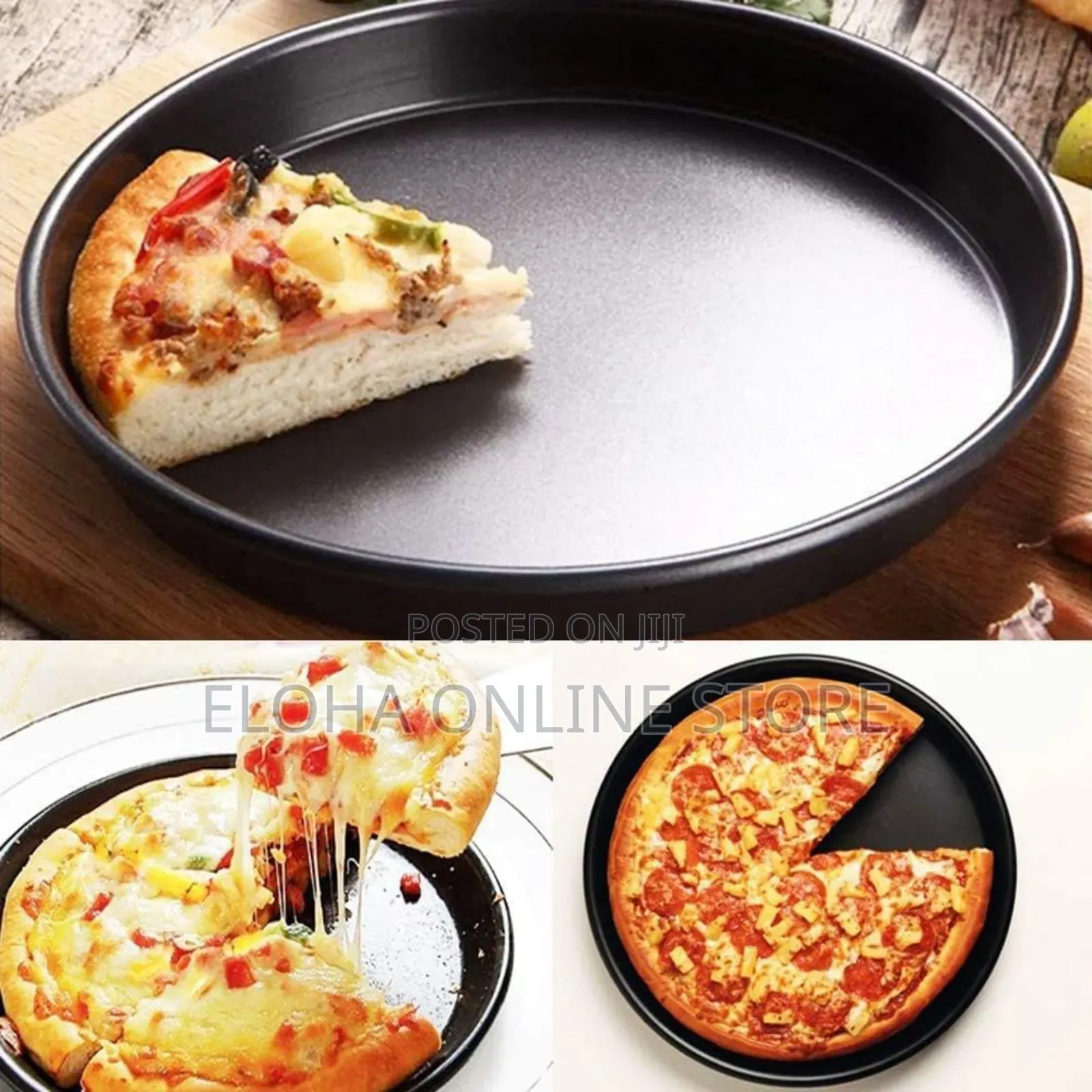 Non-Stick Pizza Steel Baking Round Oven Tray Pan, 30cm