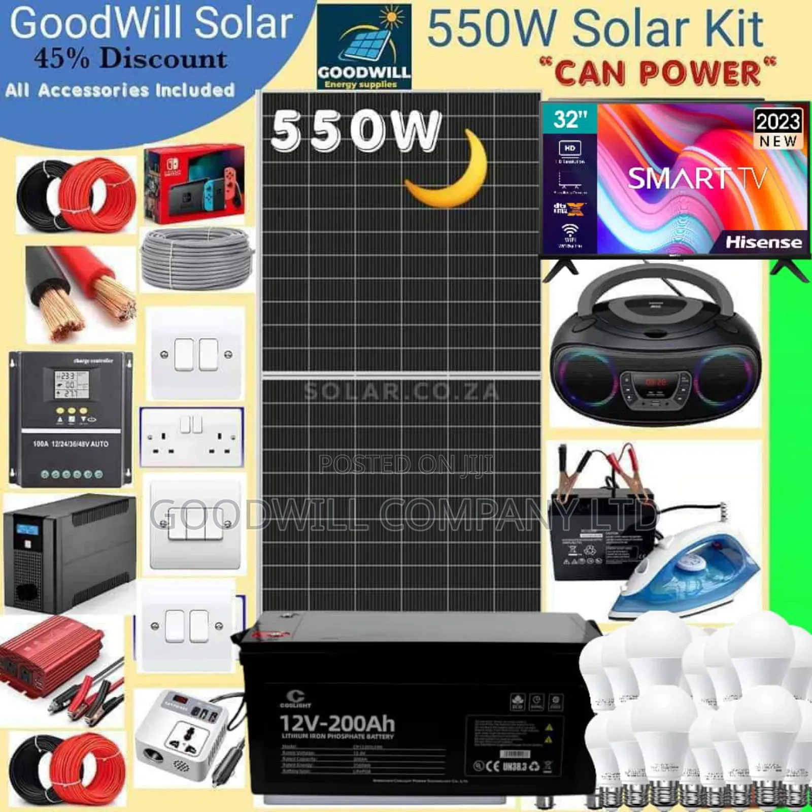 550w Solar Kit (550w Commercial Solar Energy System Full Kit
