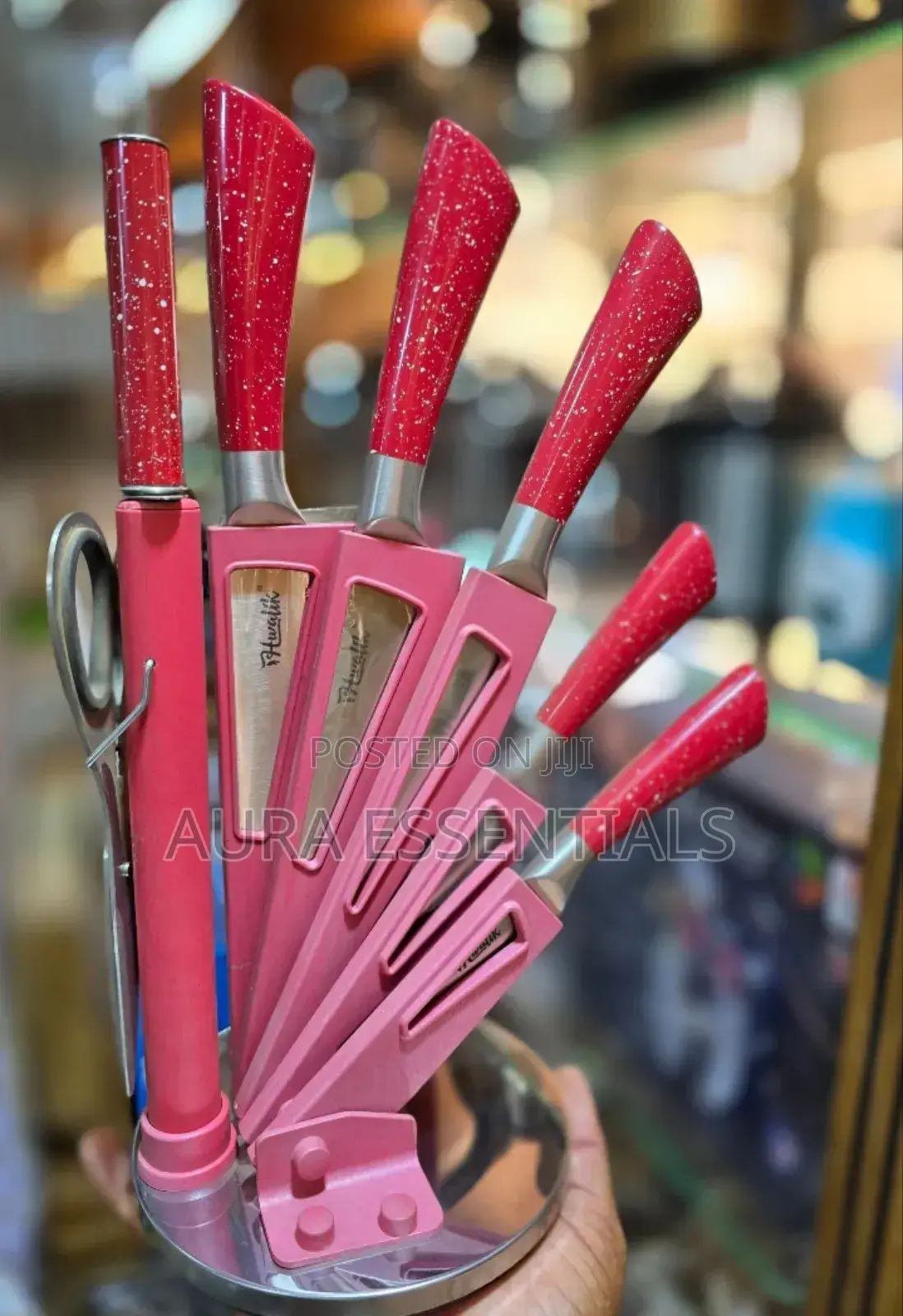 Pink Sharp Kitchen Knife Set