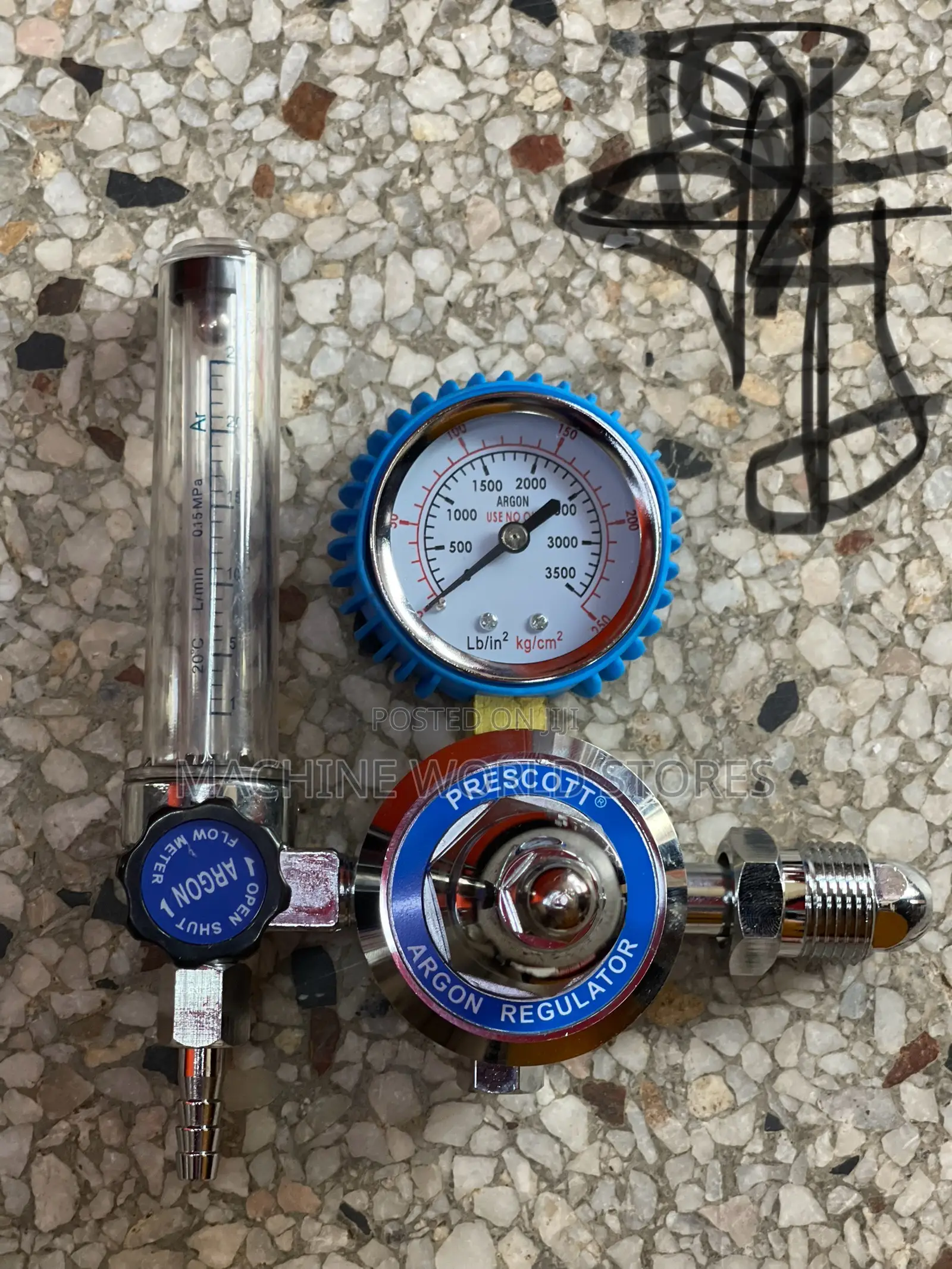 Argon Regulator With Single Flow Meter