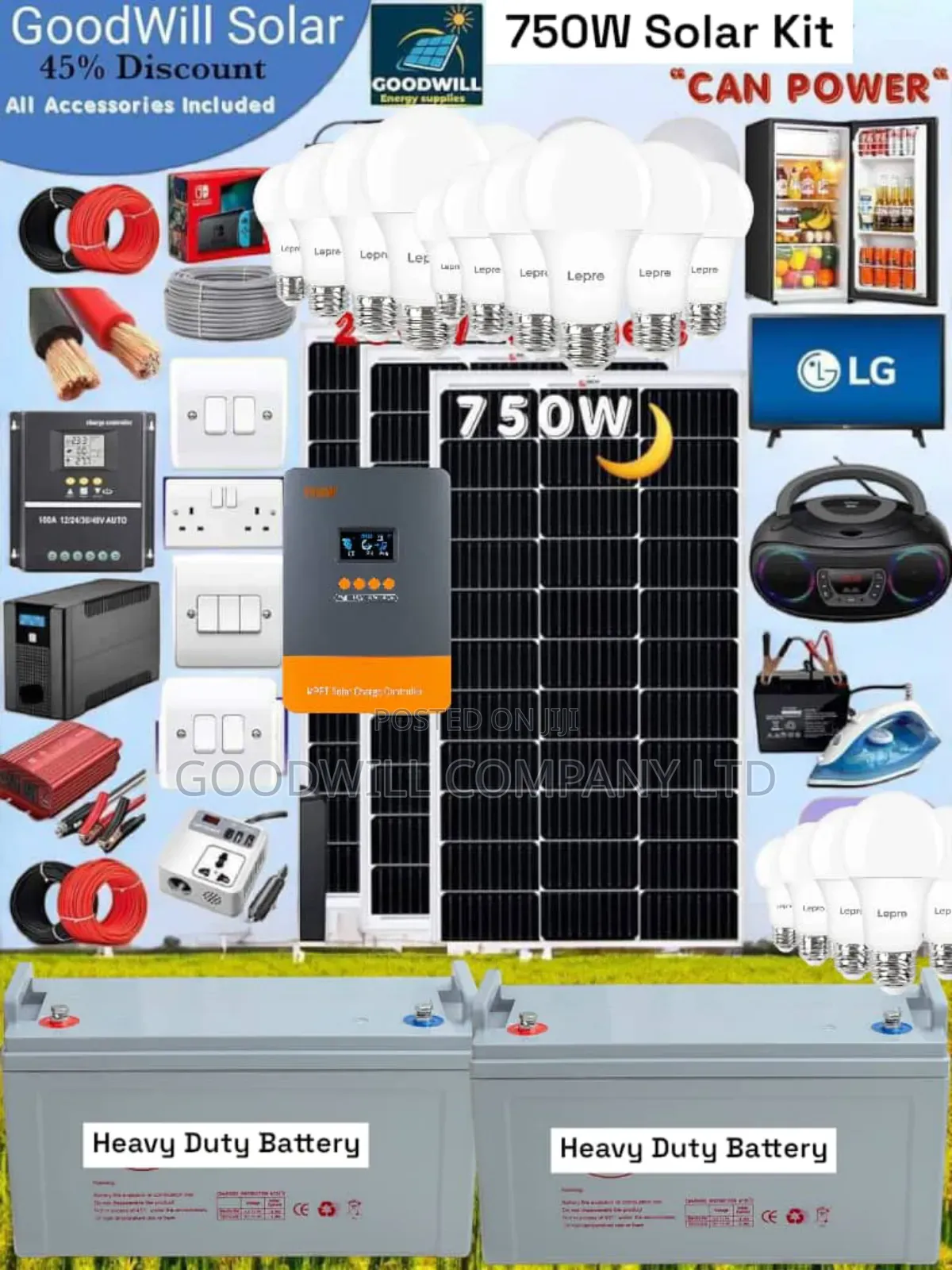 750w Solar Kit (750w Commercial Solar Energy System Full Kit