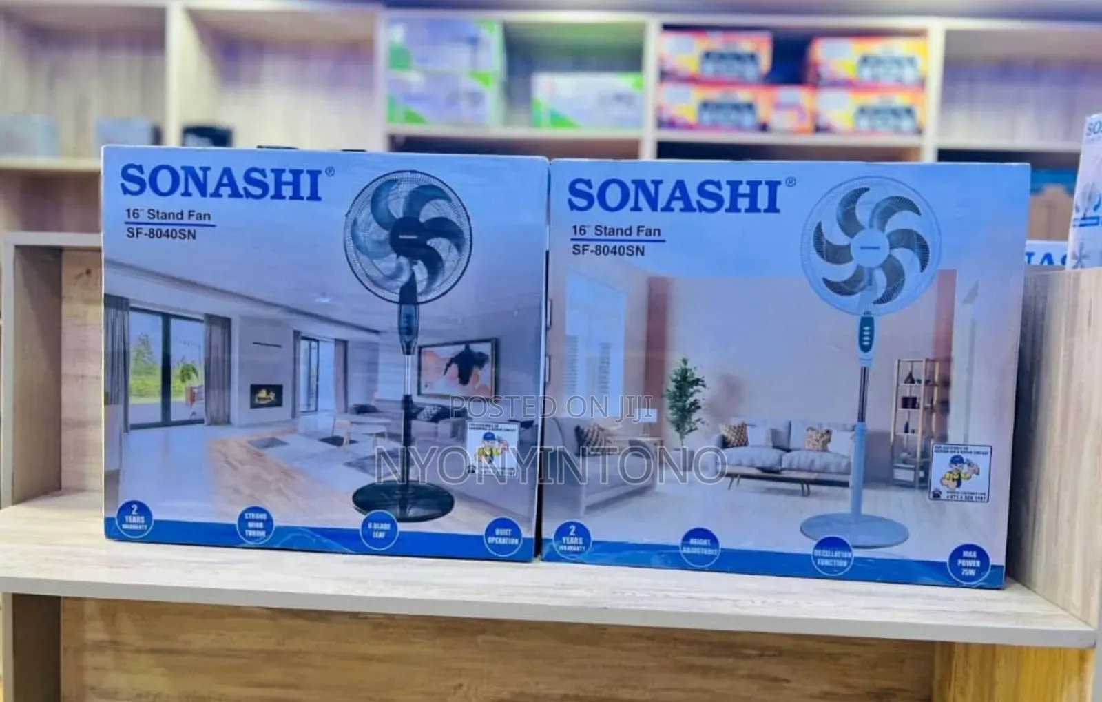 Sonashi 16" Stand Fan Silent,Stable and Durable