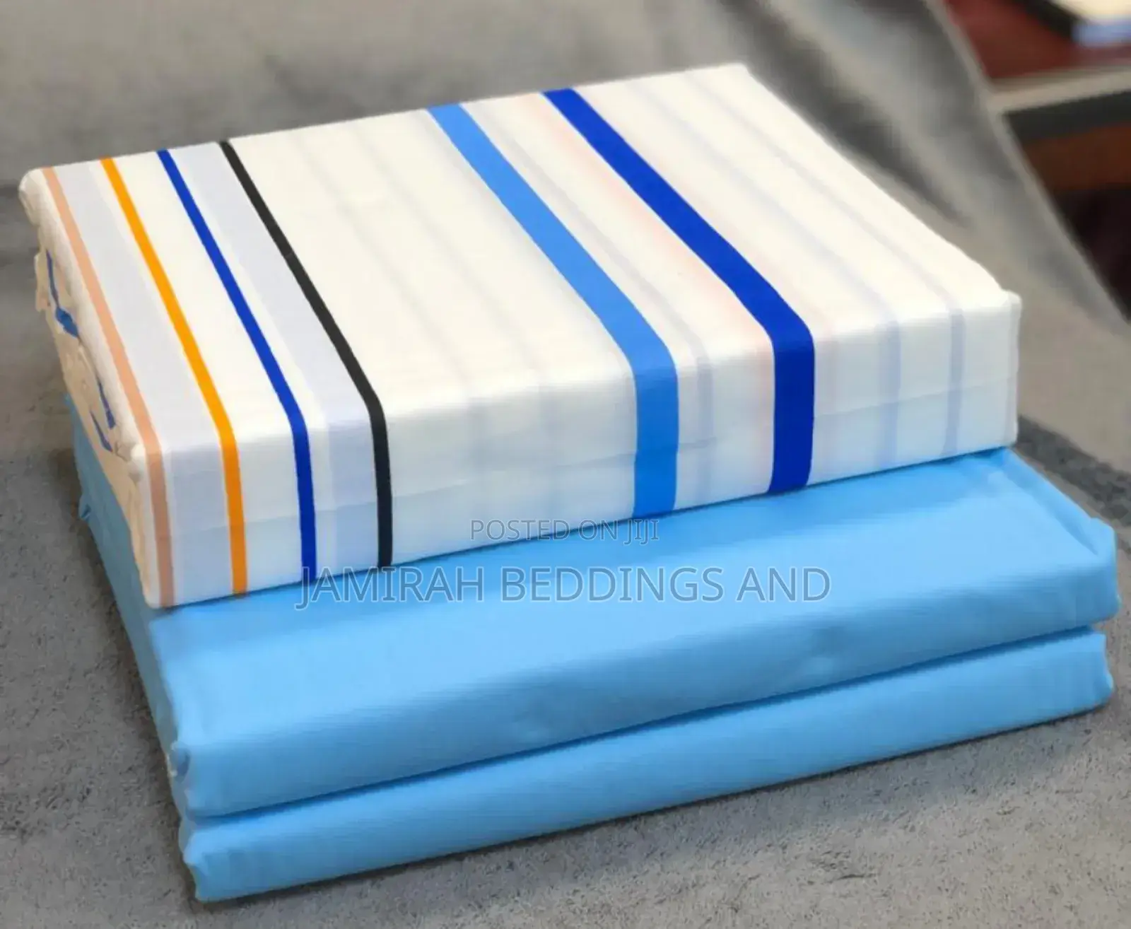 Plain and Stripped Cotton Bedsheet