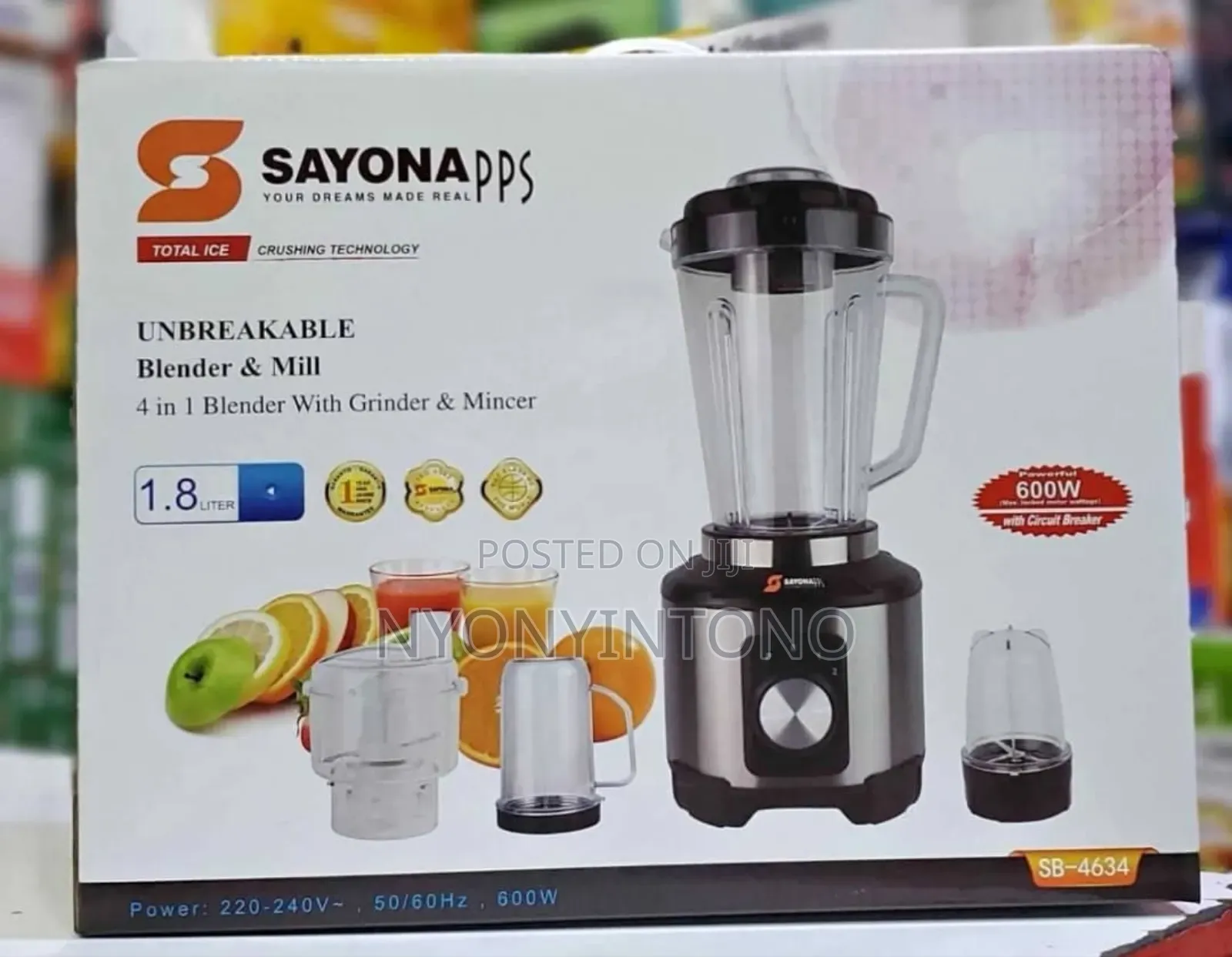 Sayona High Quality 4 In1 Juice Blender
