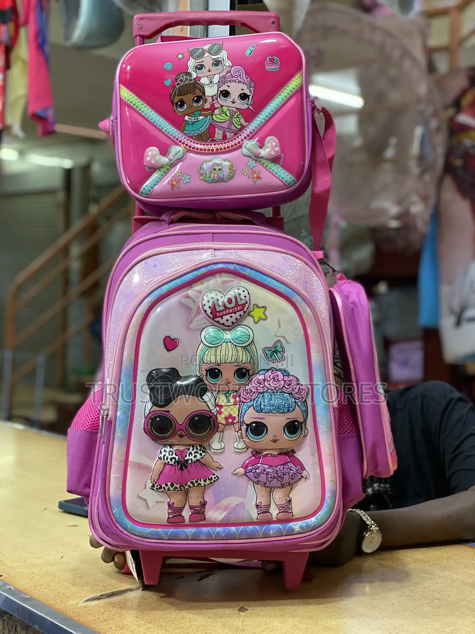 3pc Lol Surprise Trolley Pink Girls Bag - (3 to 6)Years