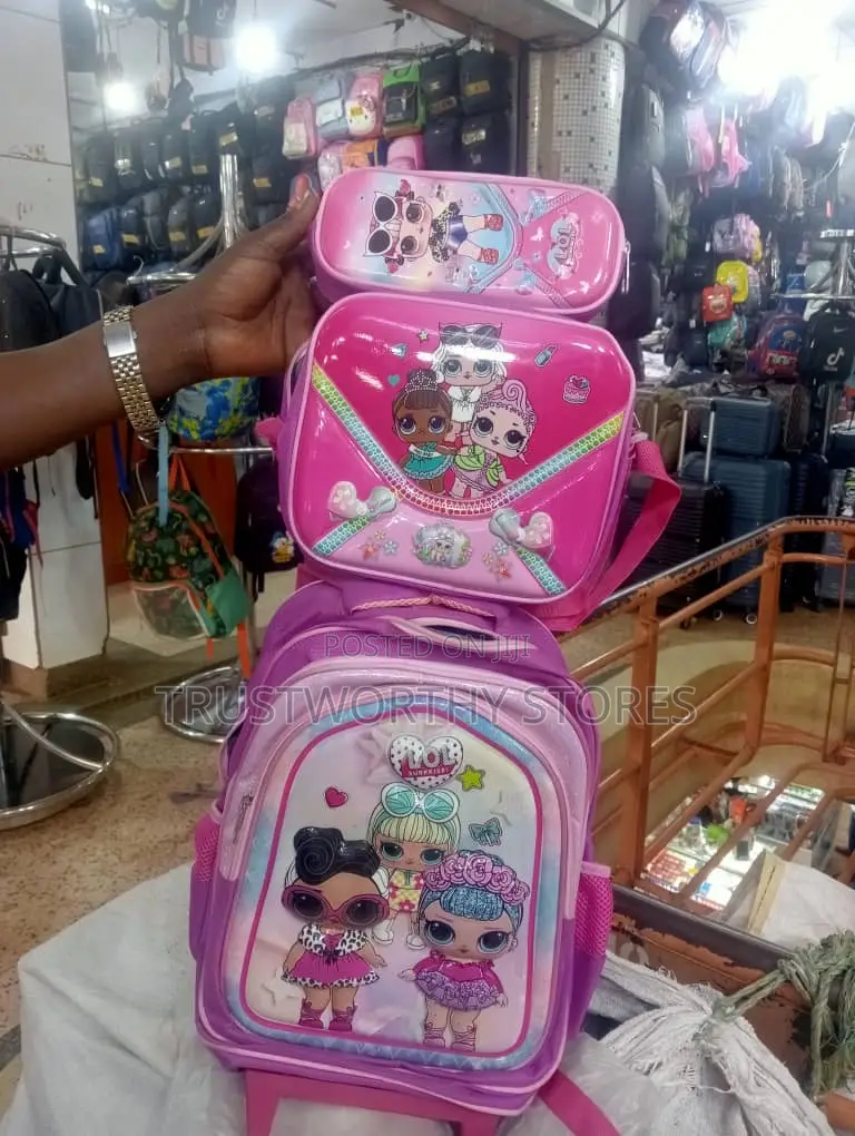 3pc Lol Surprise Trolley Pink Girls Bag - (3 to 6)Years