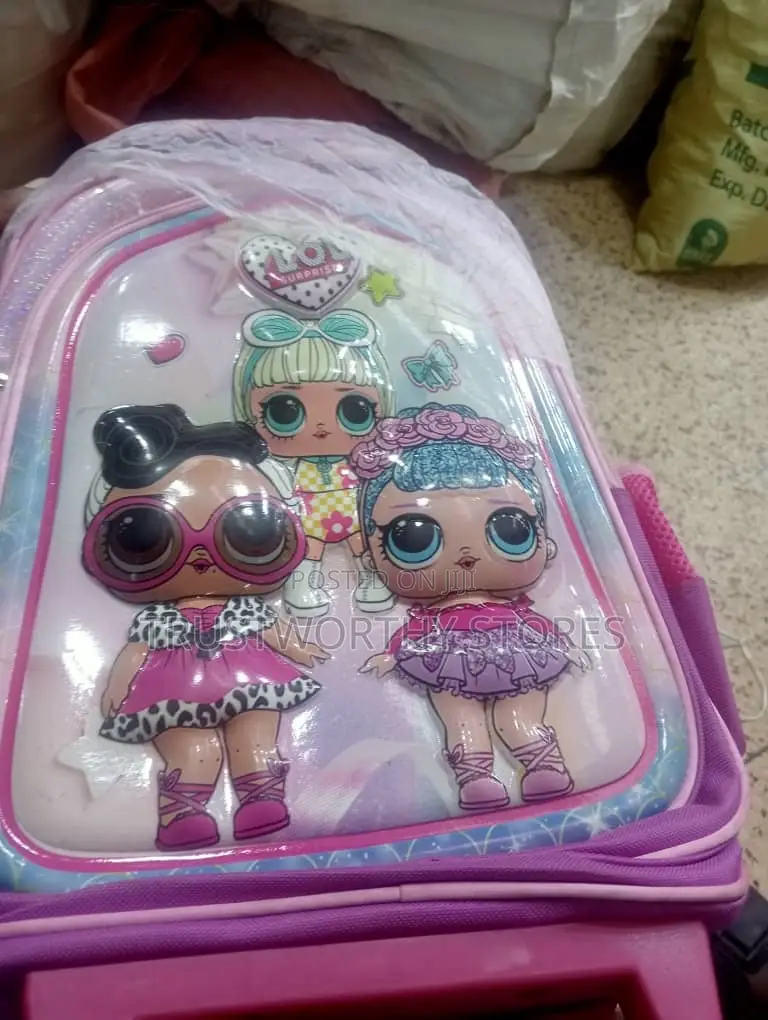 3pc Lol Surprise Trolley Pink Girls Bag - (3 to 6)Years