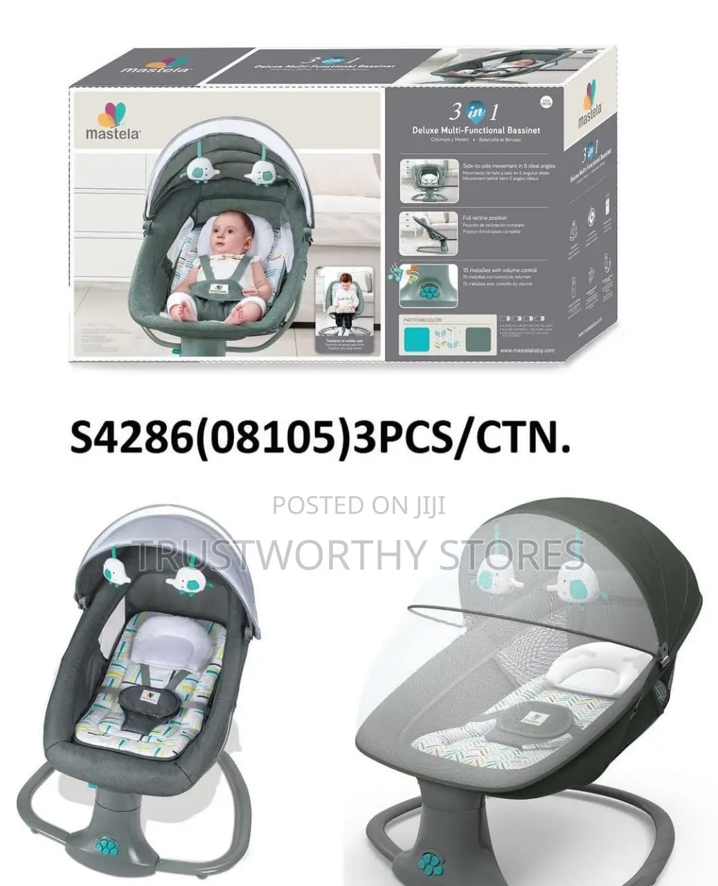 Deluxe Multi-Functional Bassinet - Electric Baby Swing