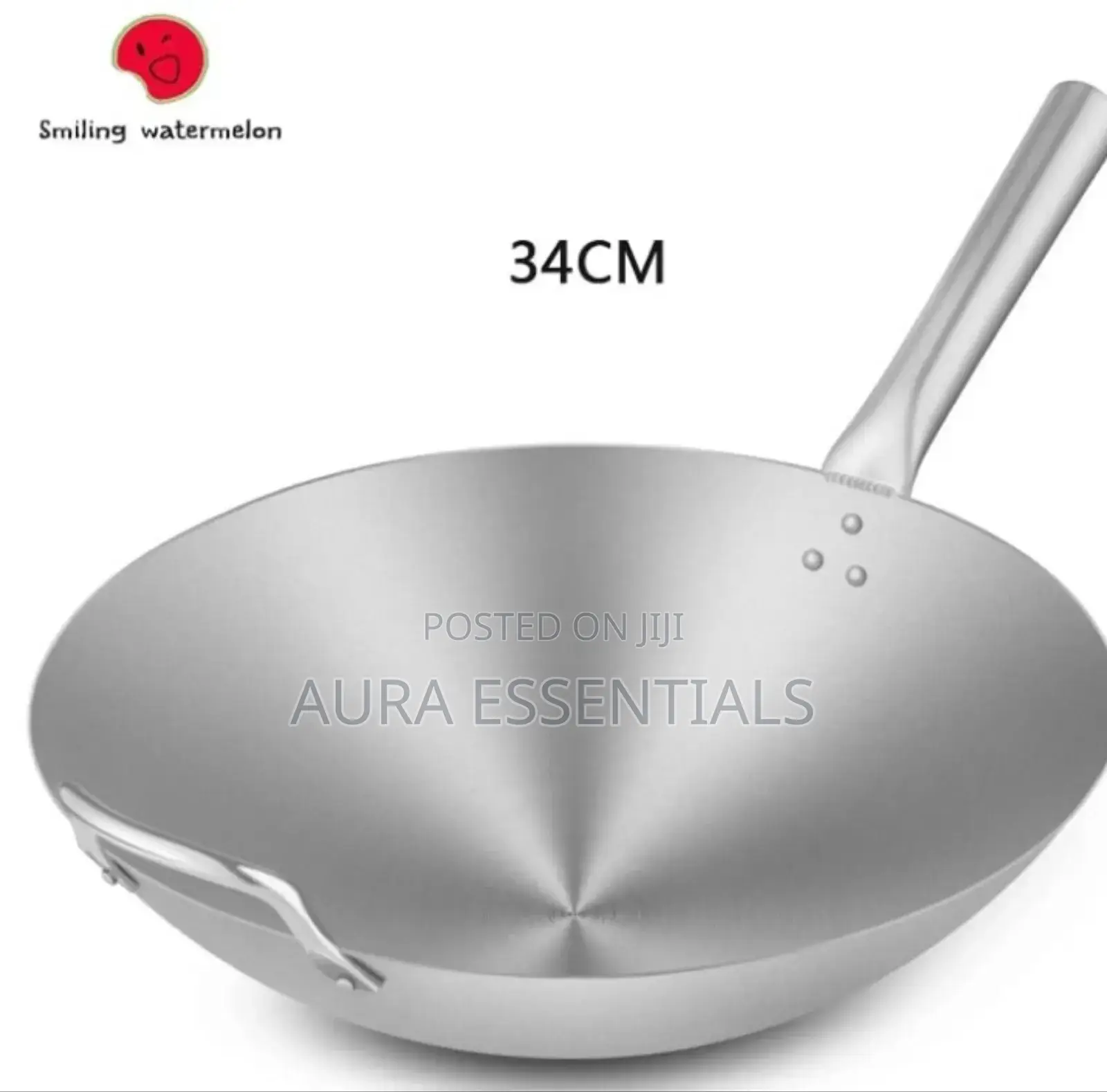 34cm Stainless Steel Frying Pan/Wok Pan