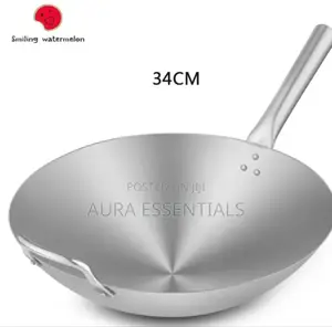 34cm Stainless Steel Frying Pan/Wok Pan