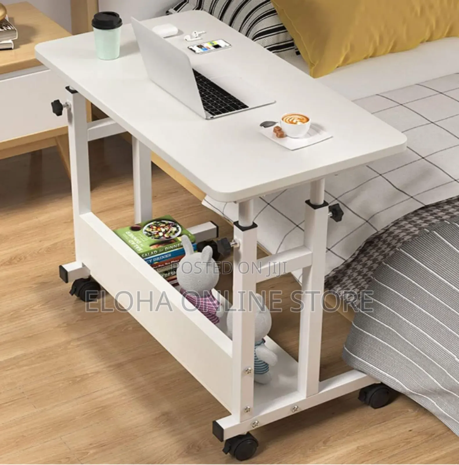 Movable Bedside Laptop Table With Wheels