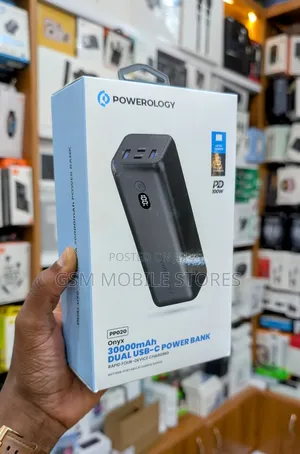 Powerology Onyx 30000mah 100w Dual Usb-C Power Bank