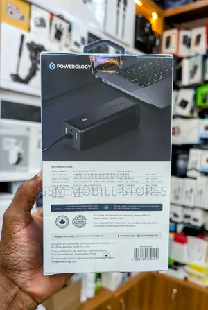 Powerology Onyx 30000mah 100w Dual Usb-C Power Bank
