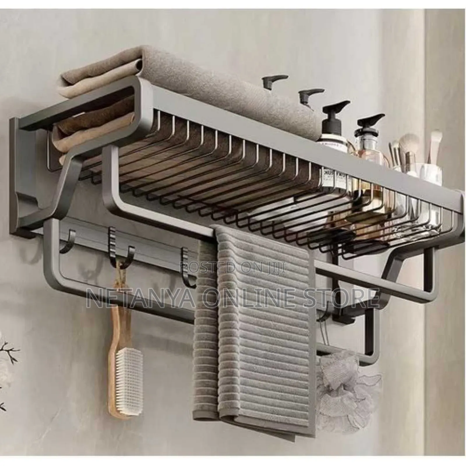 Strong Wall Mounted Towel Holder/Organizer