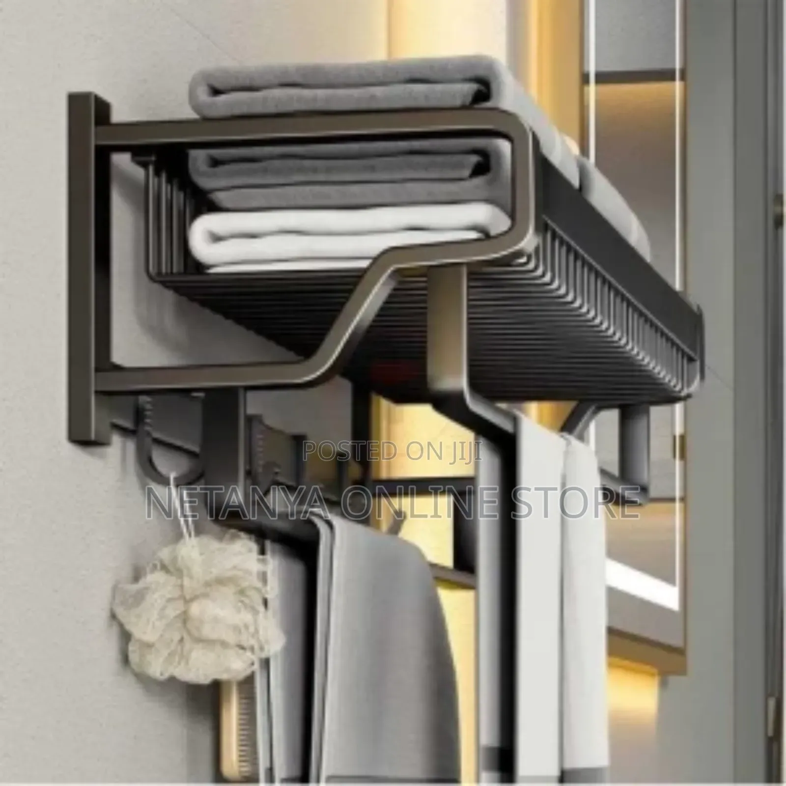 Strong Wall Mounted Towel Holder/Organizer